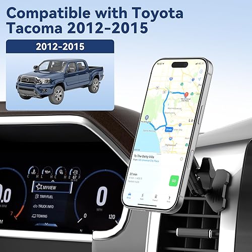 Miniatura 6 de Kaishengyuan Soporte magnético para teléfono compatible con Toyota Tacoma 2012 2013 2014 2015, soporte de metal para teléfono celular de 2