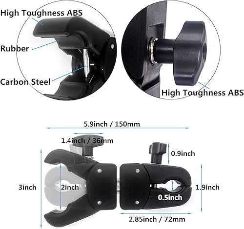 Miniatura 2 de SODOI Soporte de bloqueo en U para kriptonita y la mayoría de otras cerraduras en U, uso resistente, sin ruido, adecuado para marco de bicicleta de