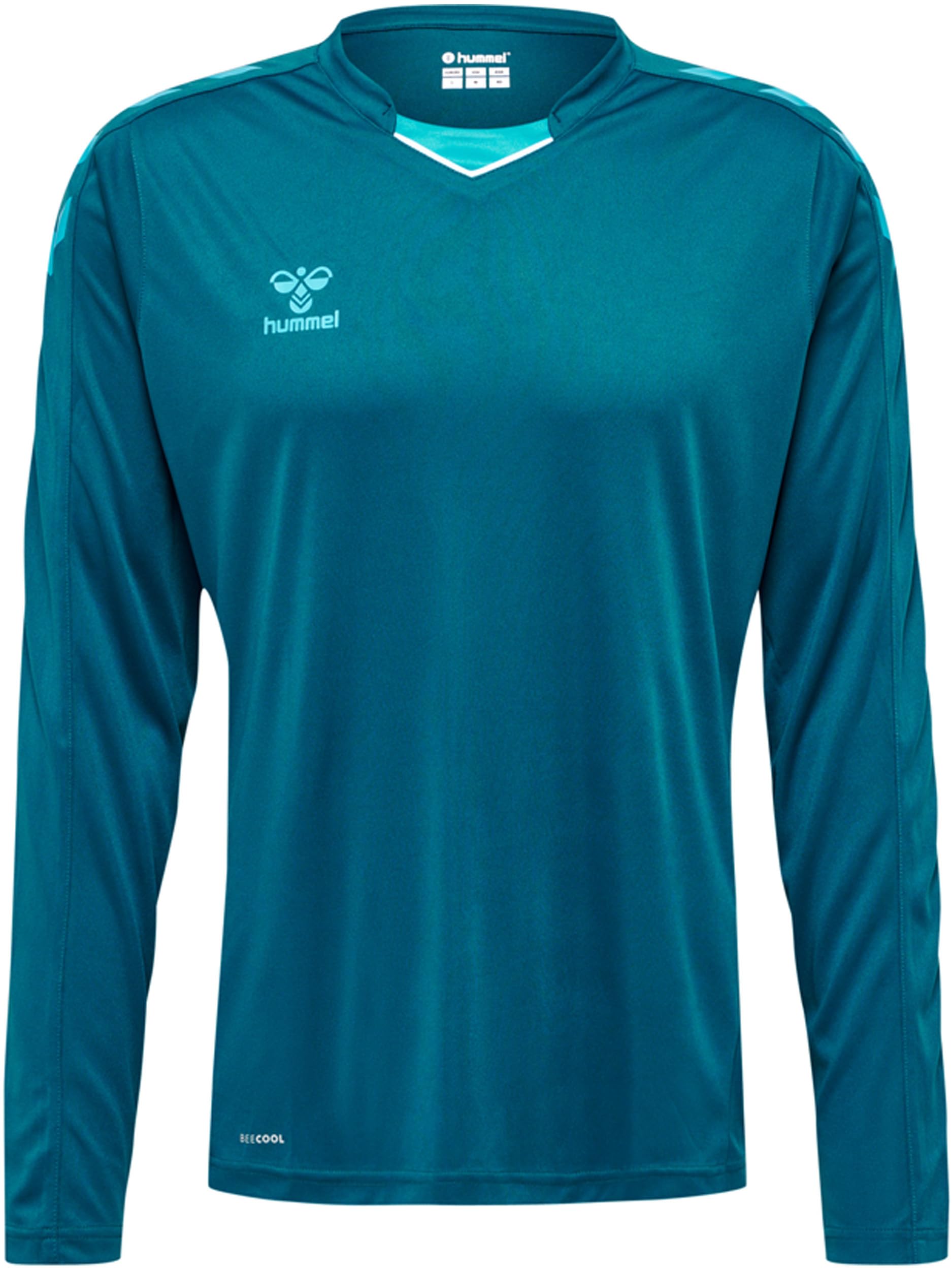 Hummel Core XK Poly Trikot Langarm Herren korallenblau Gr L