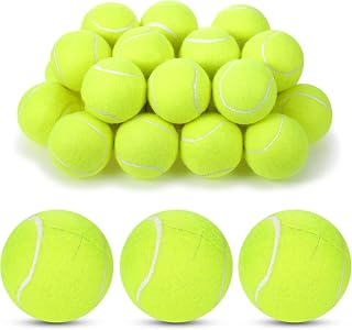 Macarrie 40 Pcs Precut Tennis Balls for Chair Leg Floor Protection, Yellow
