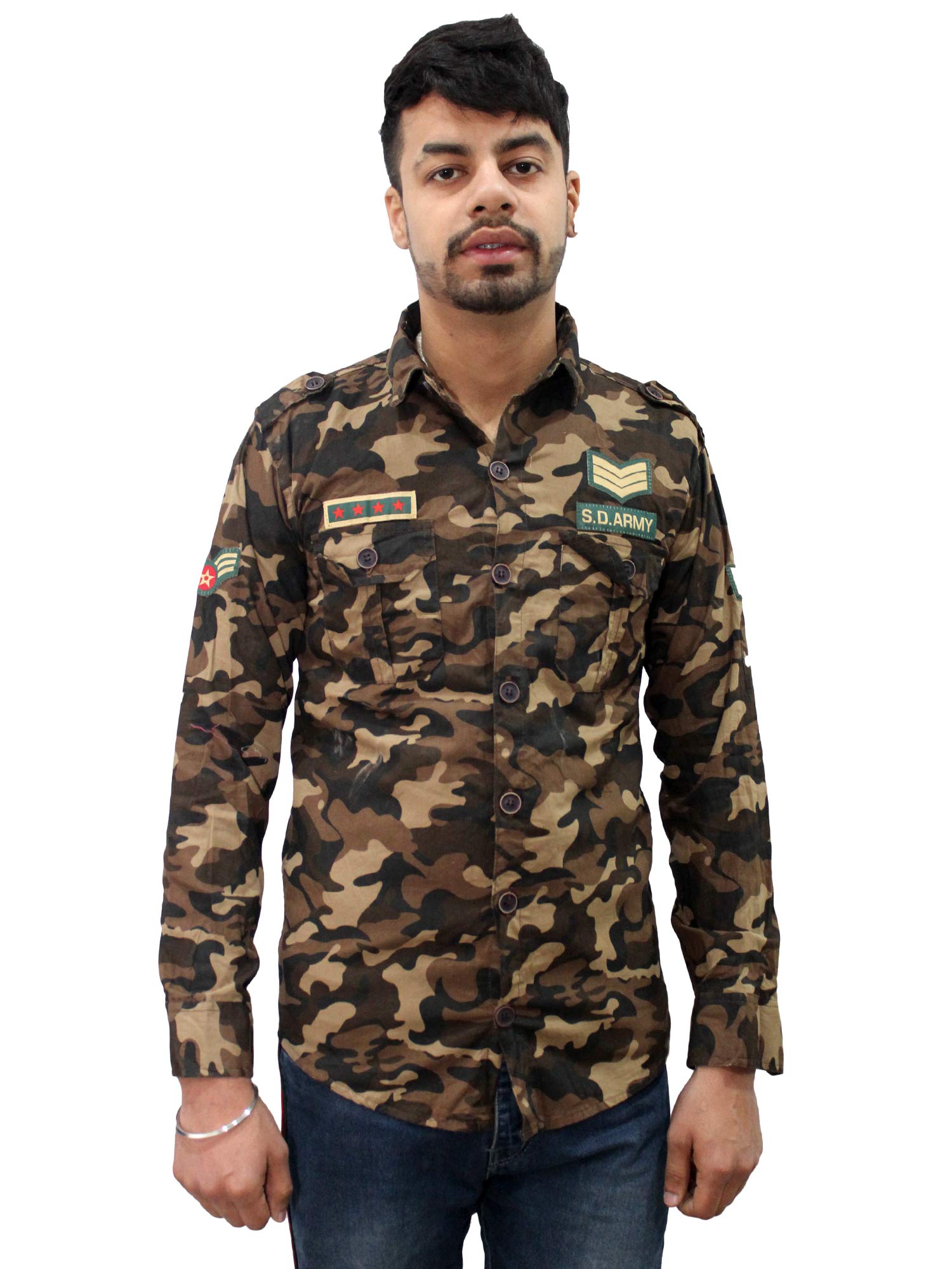 MatelcoMen's Cotton Collared Full Sleeves Shirt