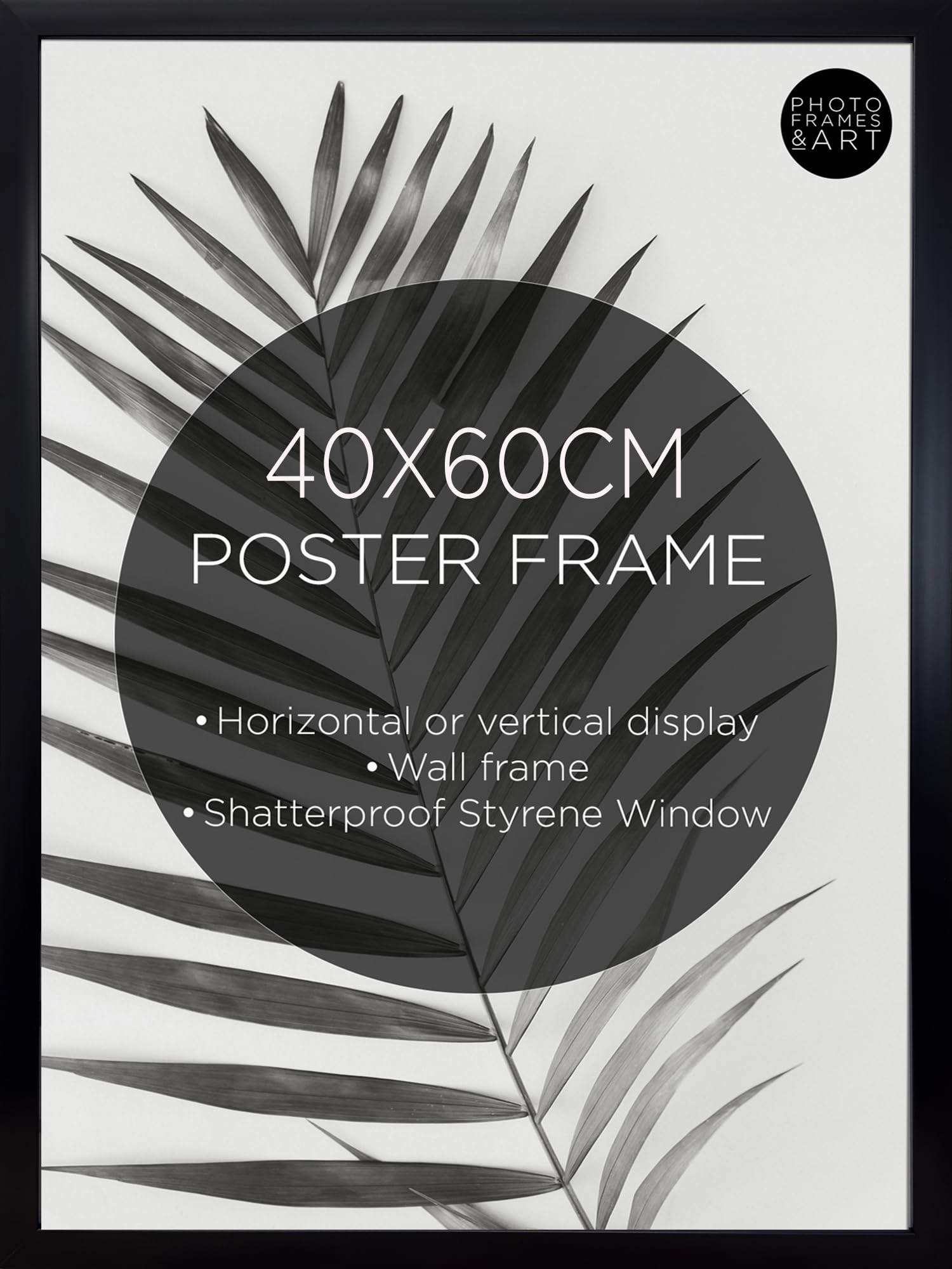 pf+a REAL GLASS A3 Black Frame Glass - PREMIUM A3 Picture Frame Black - Oxford A3 Print Portrait and Landscape Display — view 38