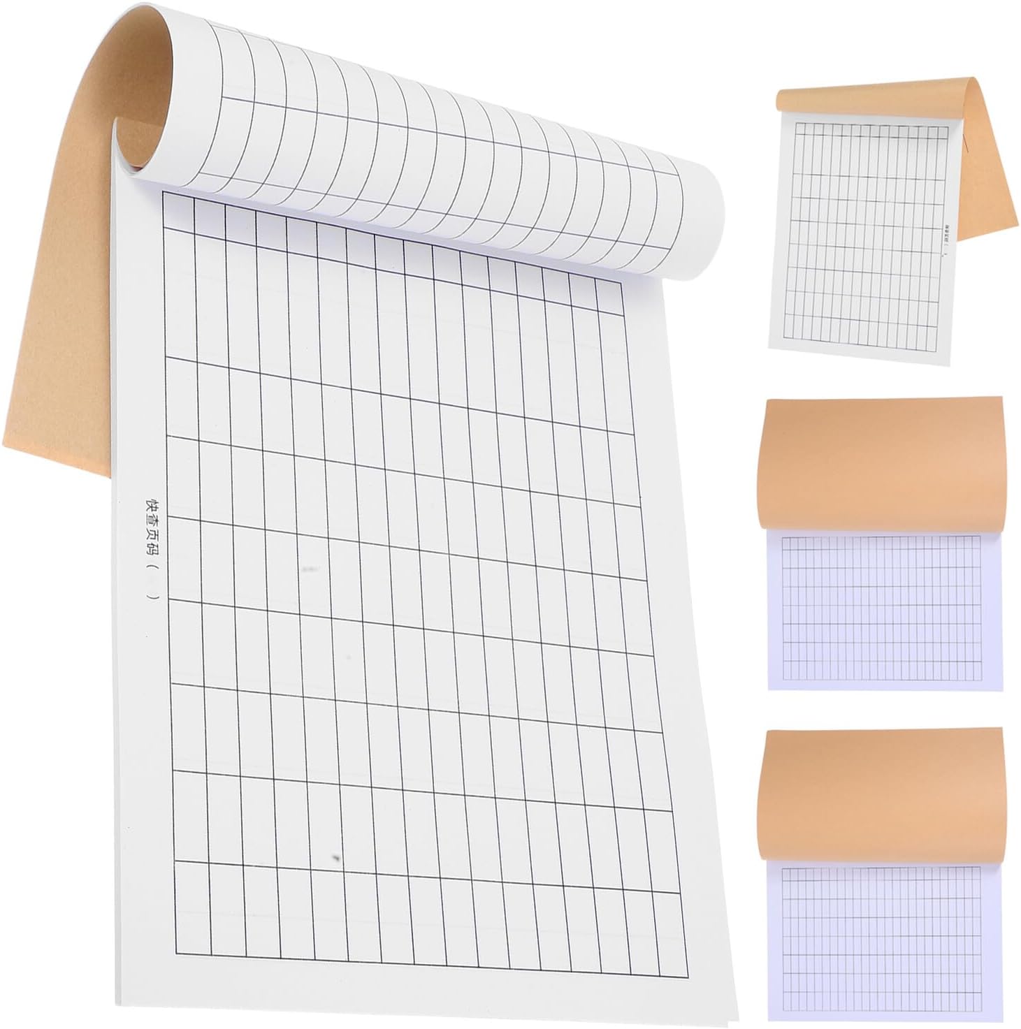 4pcs Inventory Ledger Book Set – Blank Vertical and Double-sided Horizontal Accounting Notebooks for Income, Expense, and Stock Record Keeping in Business and Personal Finance