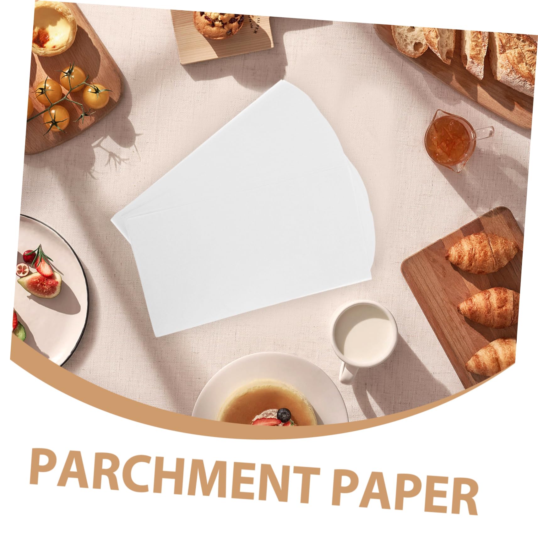 Papel Pergamino para Bandeja de Hornear 300 Hojas 34x17,8 Cm | Silicona de Color Claro, Tolerancia a Alta Temperatura, Absorción de Humedad, Uso Doméstico y Procesamiento Alimentario