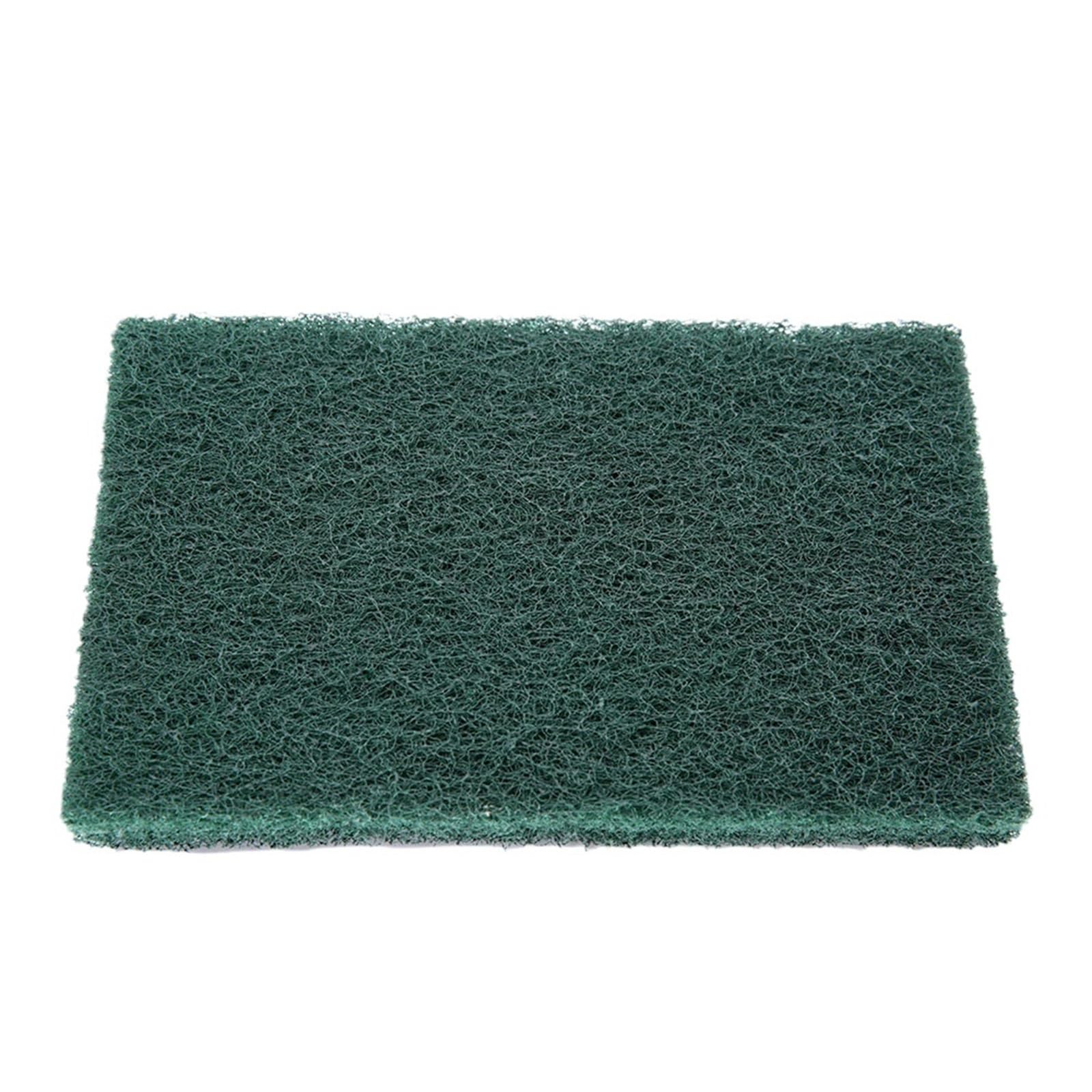 5Pcs Abrasive Hand Scouring Pad Sponge Scourer Pads Polishing Cleaning Tools Square Nylon(Green)