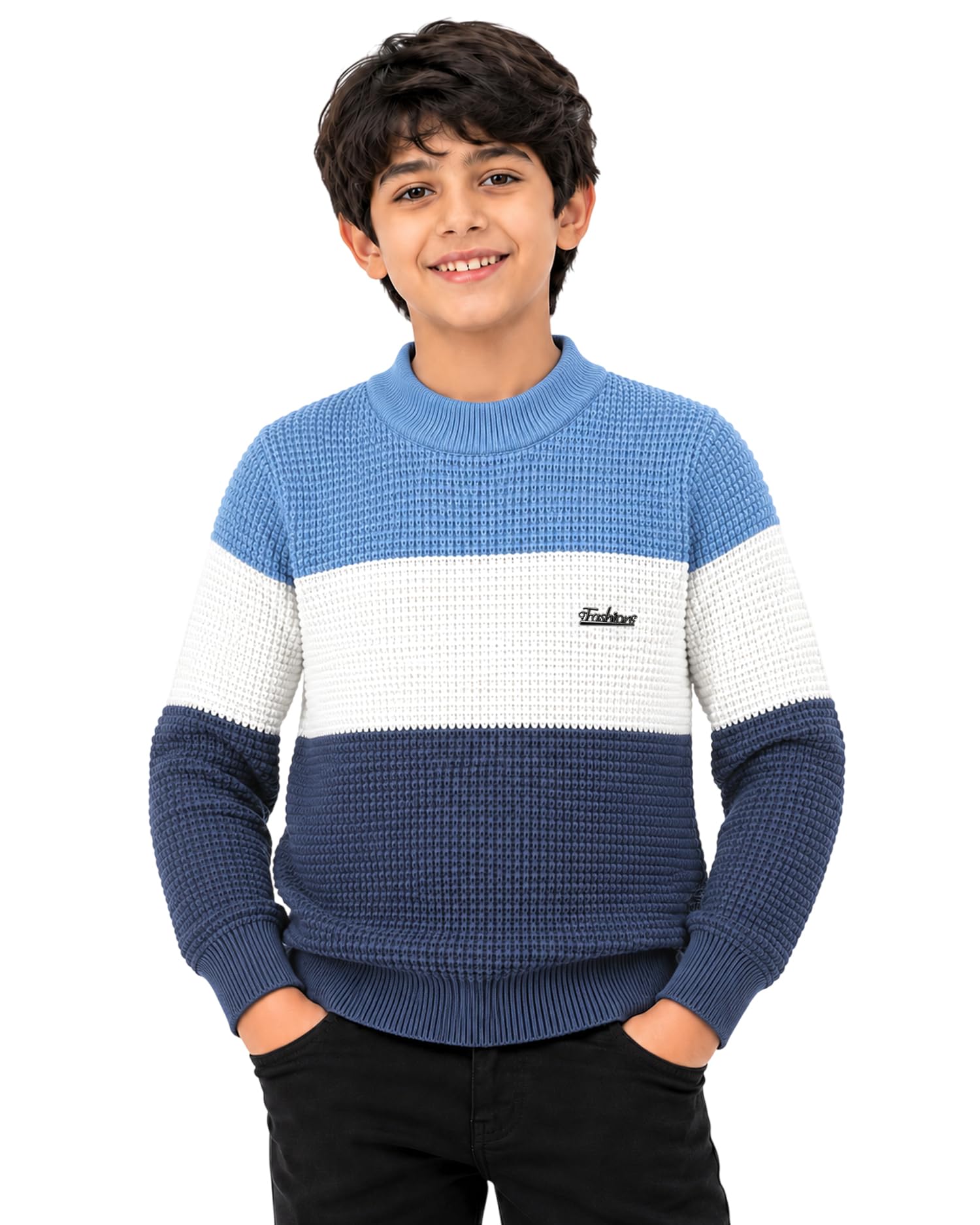 Kuchipoo Boys' Winter Wear Knitted Sweater | Full Sleeves Warm Pullover | Casual & Stylish Kids' Jumper-image-19