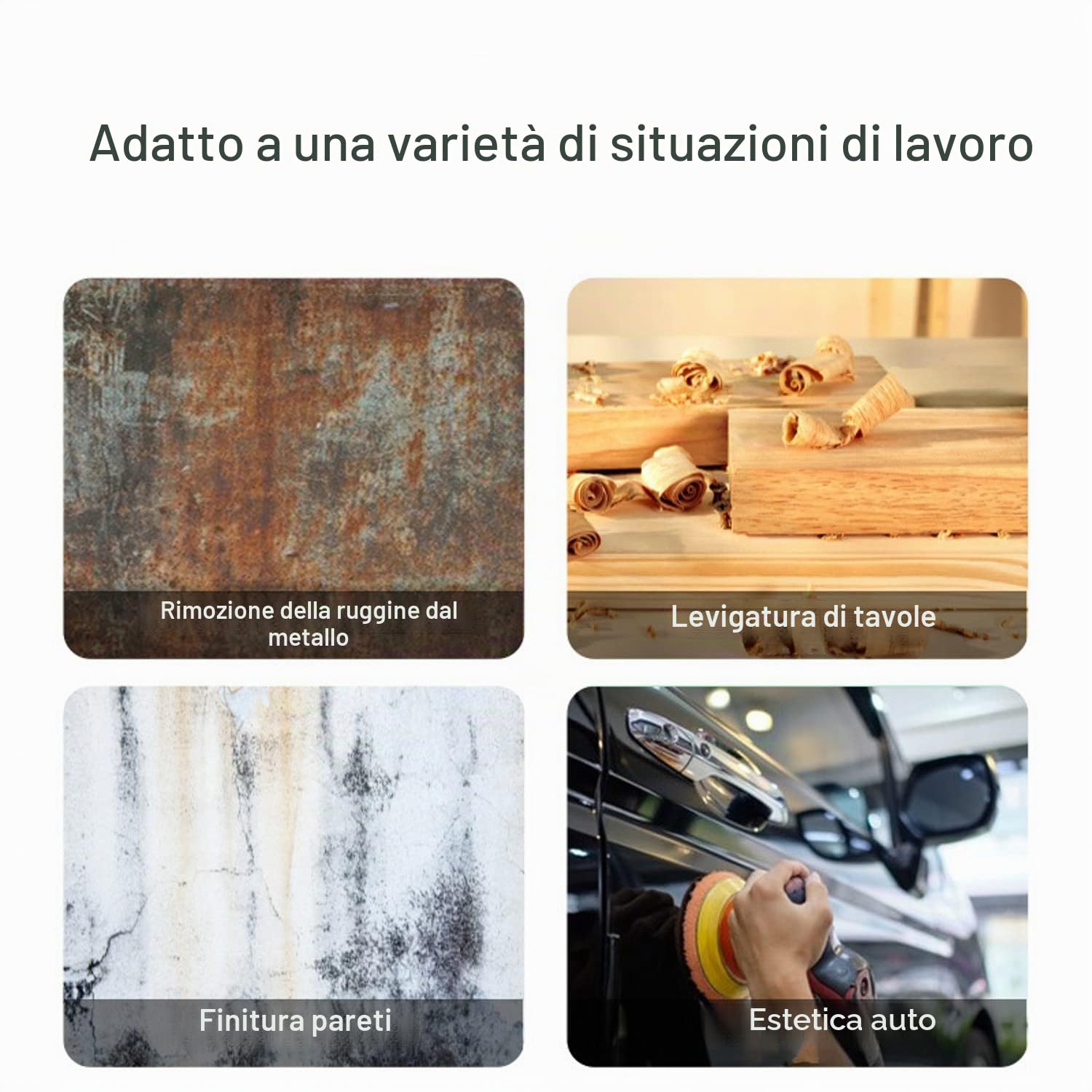 Nuovo aggiornamento levigatrice orbitale levigatrice aria compressa 125mm, regime minimo: 12000 RPM, piccola e potente smerigliatrice multifunzione