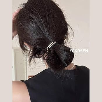 Amazon | Yokosen ヘアゴム 髪ゴム 黒 シリコン ヘアゴム 2本