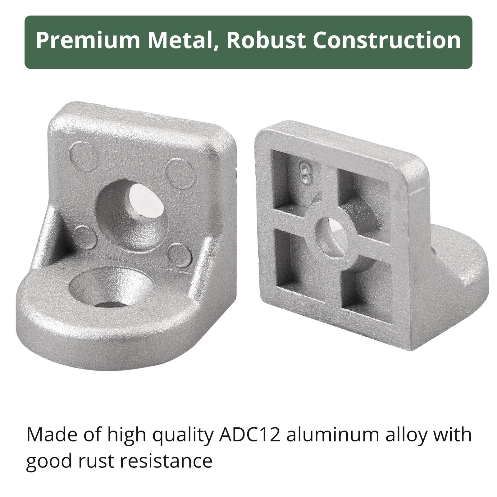 EYPINS 10 kątowników kątowych 30 x 30 x 30 mm 3030 mm do profilu rowkowego 8 mm 20 nakrętek 20 śrub mocujących M6 x 14 mm wspornik aluminiowy