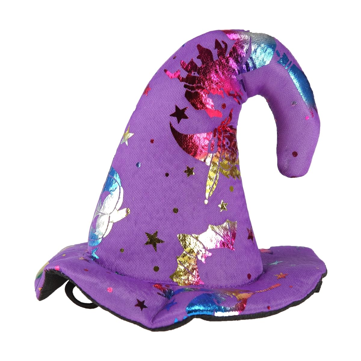 BinaryABC Halloween Pet Hat Witch Hat,Halloween Pet Costume,Cat Puppy Dog Halloween Party Costume Hat(Purple)