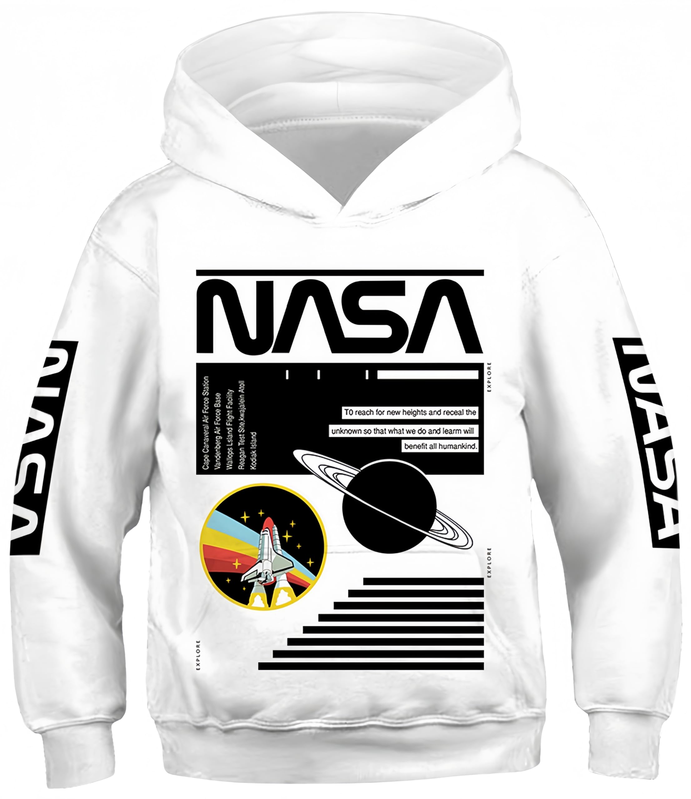 Ocean Plus Bambino Felpa con Cappuccio Manica Lunga Bambini e Ragazzi Stampa Digitale Unisex Poliestere Pullover Sweatshirt