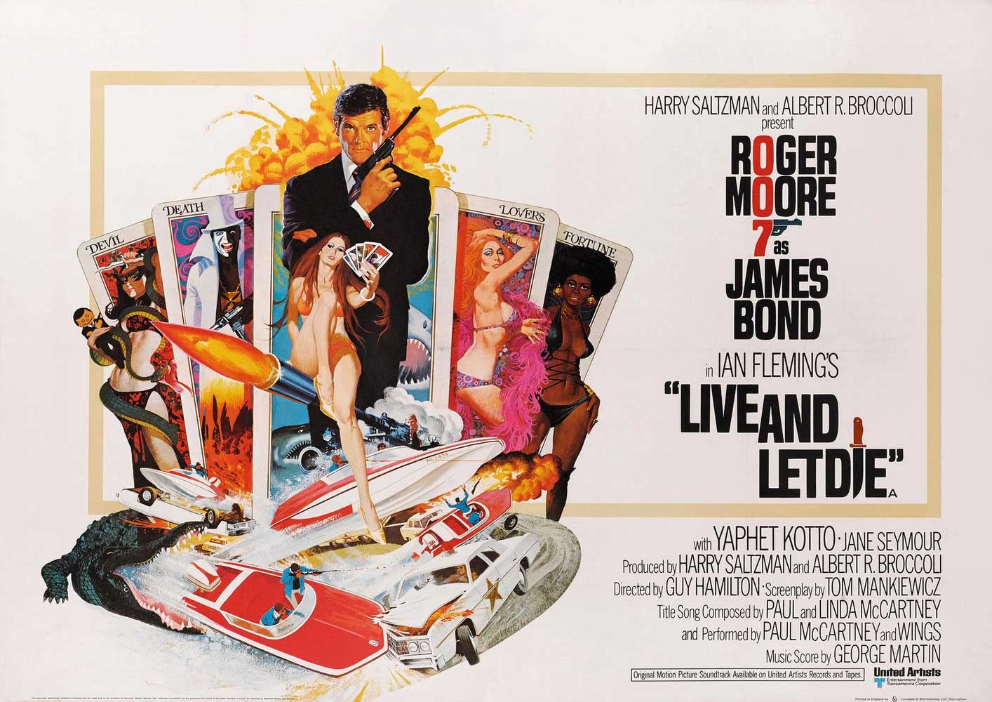 Omg Printing Live And Let Die James Bond 007 Roger Moore Poster/Print/Picture Satin Photo Paper - A3-420Mm X 297Mm