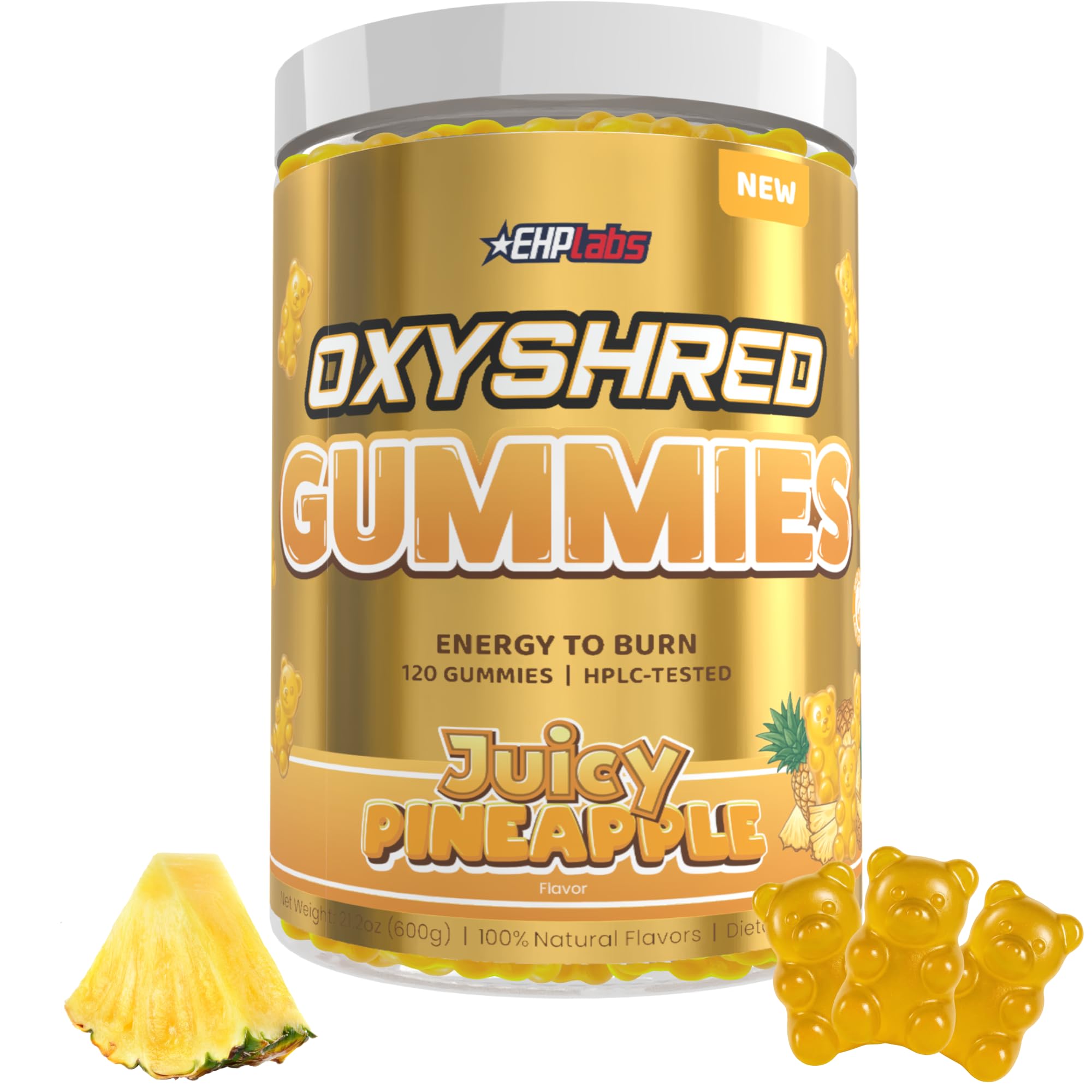 EHP Labs OxyShred Pre Workout Energy Gummies, Strawberry, 60 Servings — Amazon image 11