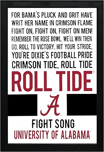 Miniatura 1 de Alabama Crimson Tide Gift - Roll Tide Poster - Officially Licensed Art Print - 13x19" - Yea Alabama Fight Song Poster (No Frame)