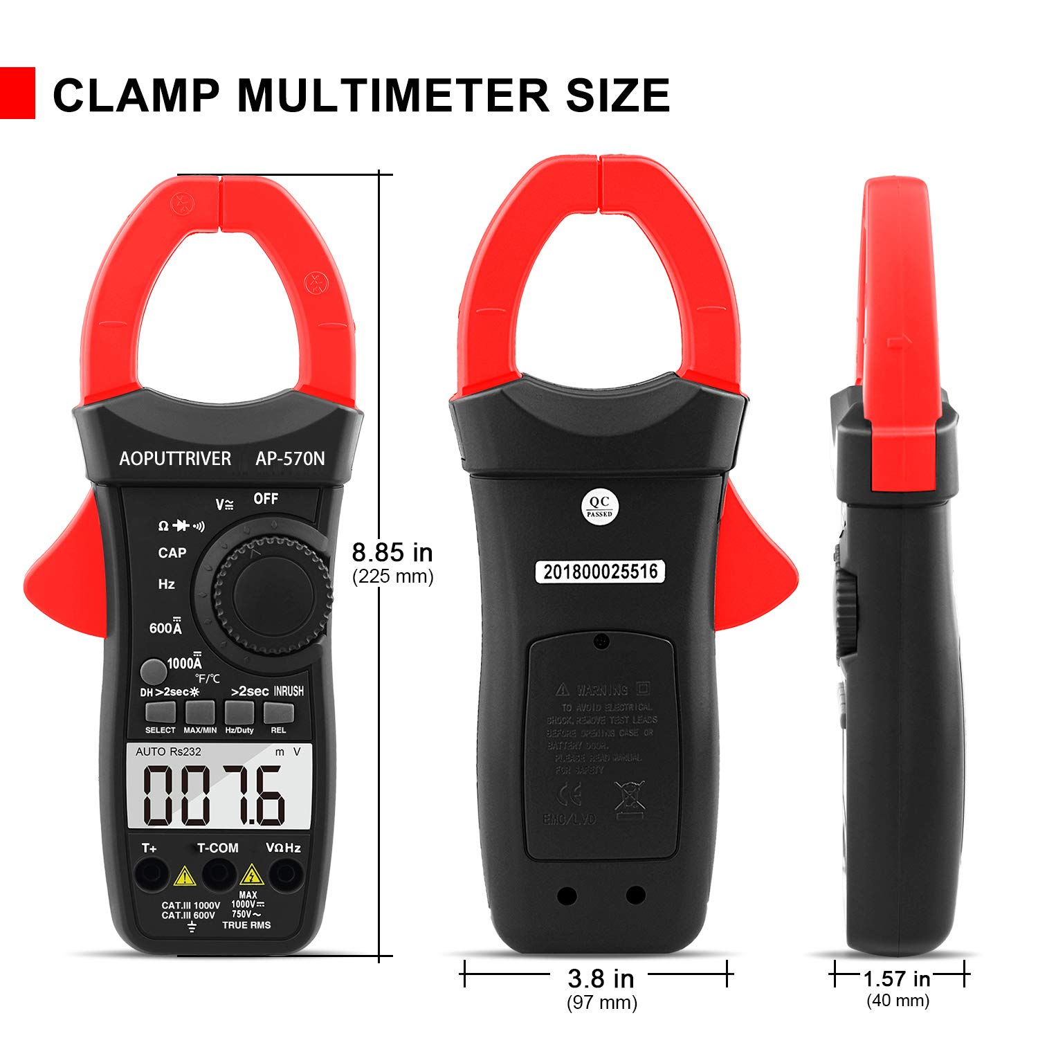 True RMS Clamp Meter True-RMS Digital Clamp Meter With Bluetooth ...