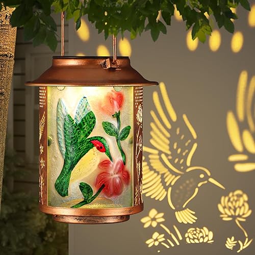 Miniatura 26 de Faroles solares impermeables para exteriores, decoración de hongos de abeja, regalos para mujeres, para la abuela, luces solares colgantes para