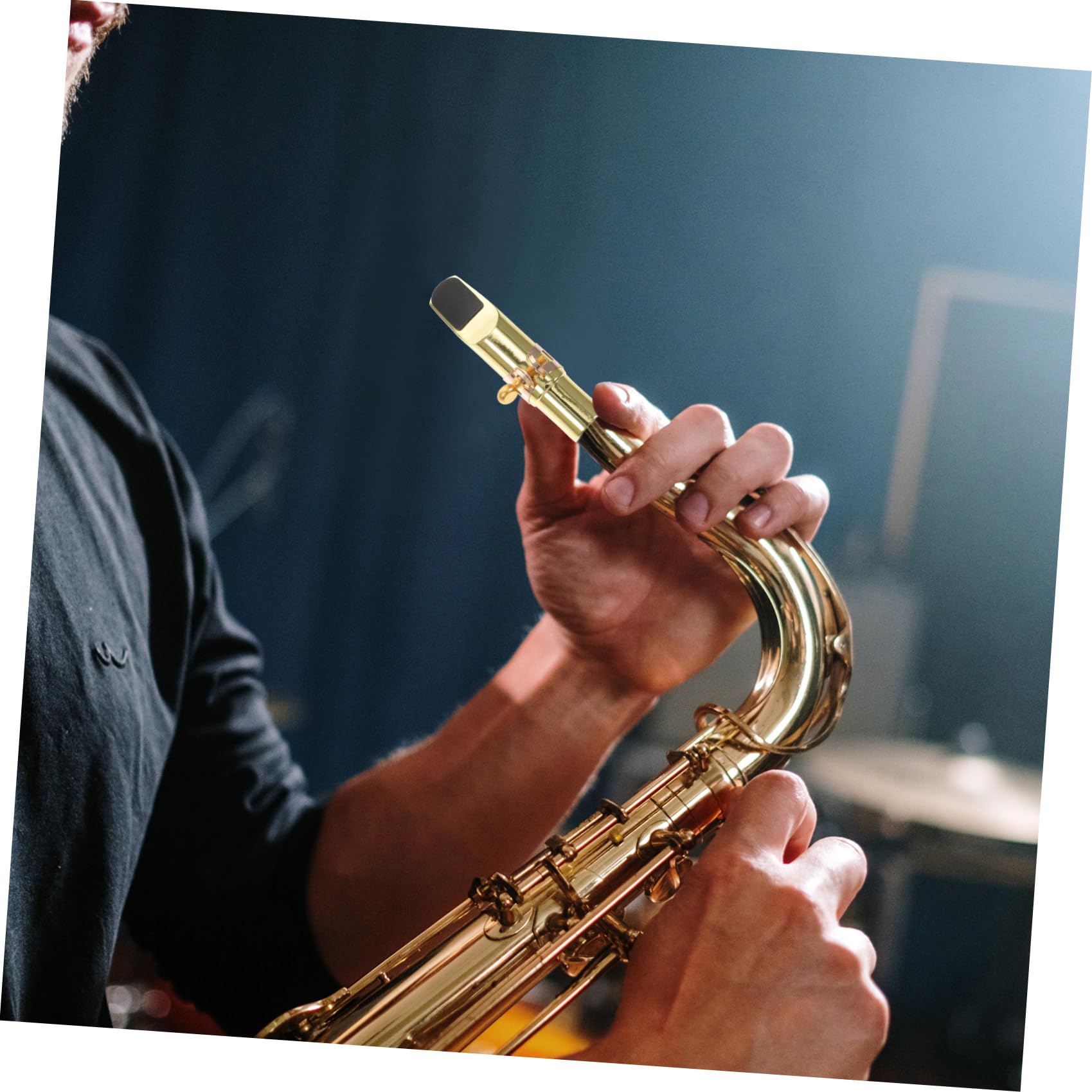 TOYANDONA Legatura per Sassofono con Tappo per Bocca e Ancia Accessorio per Sassofono Contralto Kit di Ricambio per Strumenti Musicali