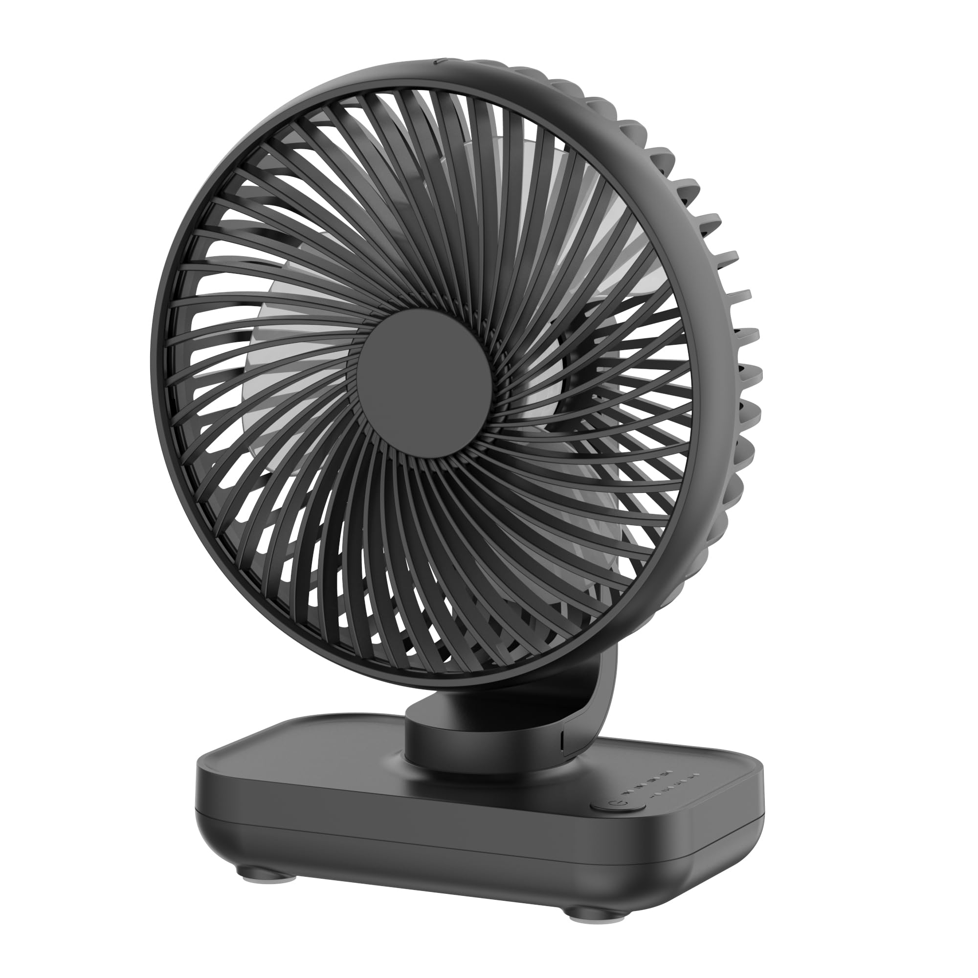Joneytech Rechargeable Desk Fan,4000mAh USB Battery Operated Portable Quiet Table Fan with 4 Speeds,Powerful Cooling Desktop Silent Small Electronic Fan for Home Office Bedroom (Black)