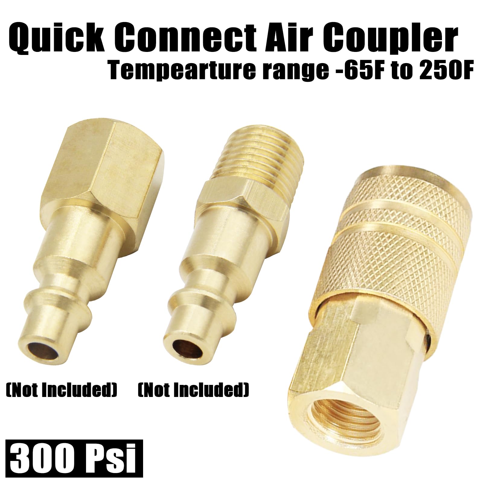 Raccordi per tubi dell'aria in ottone industriale accoppiatore 1/4" NPT filettatura femmina compressore raccordi a connessione rapida per cantieri professionali e negozi automobilistici stile