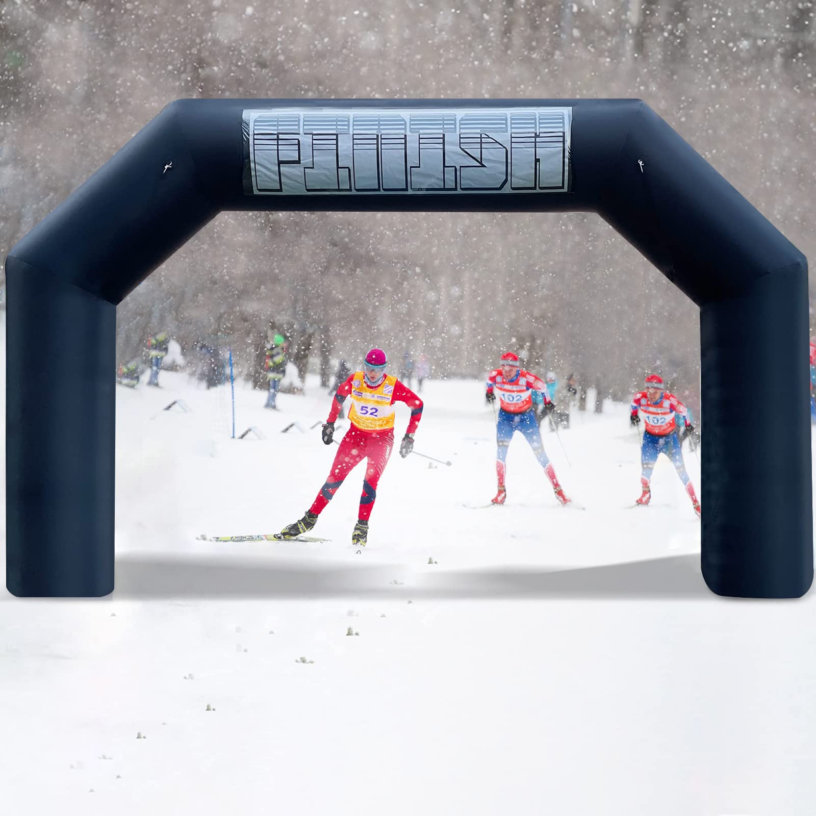 20ft inflatable arch inflatable start finish line arch with blower,outdoor inflatable archway for party,5k race,advertising commerce,school sport black
