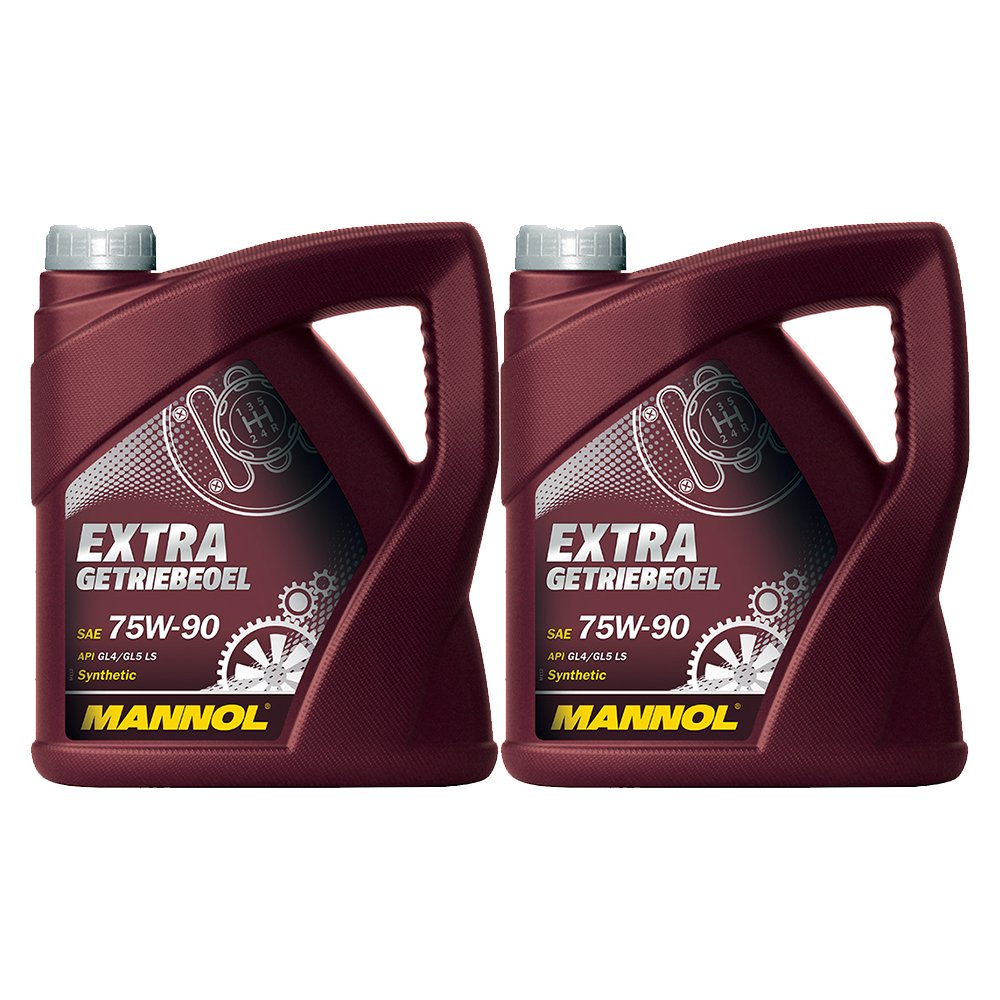 MANNOL 2 x 4L 75W-90 Extra Getriebeöl/GL-5 Synthetisches Schaltgetriebeöl