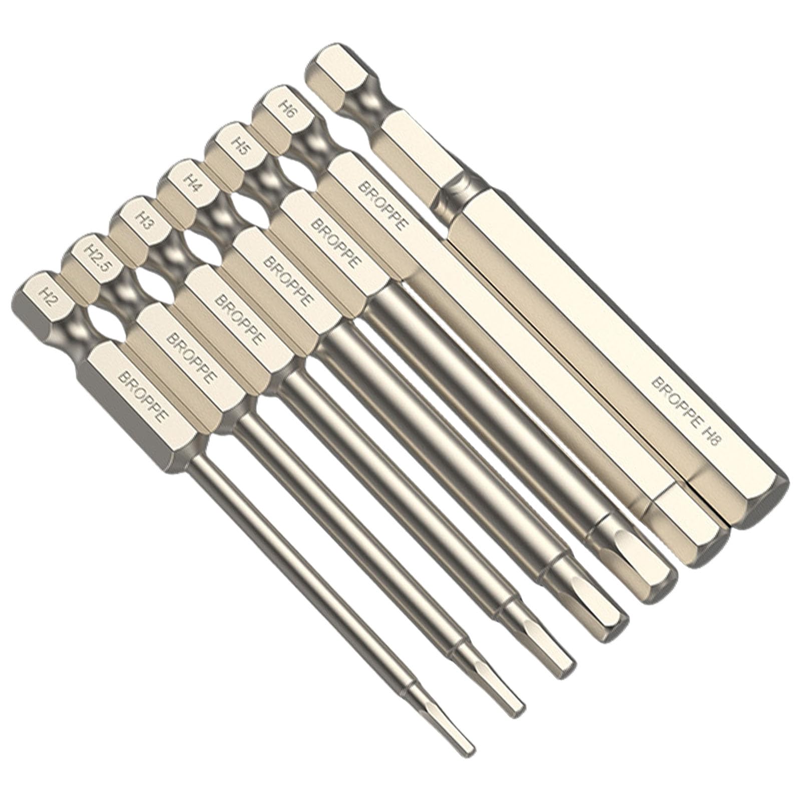 Lirrvb 75Mm Hexagon 7Pack 5/6 / 7 / 8Pcs Hexagon Head Allen Wrenches Drill Bit Set Steel Hexagon Set Screwdriver For Home Repair Accessories Drill