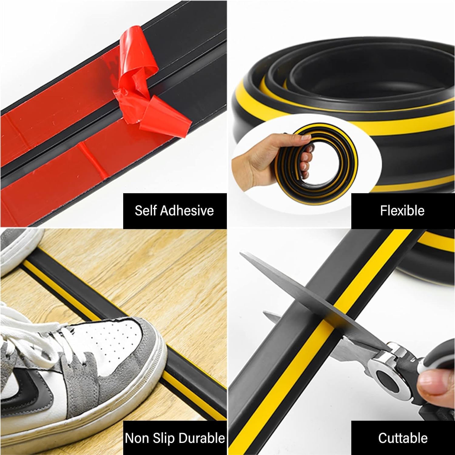 Kabelverdeck for den Boden, weicher Kabel-Organizer/Kabelkanal, extra breit, 50 mm, zuschneidbar, Innenwand-Management-Set, selbstklebend(A,600cm (19.7ft))