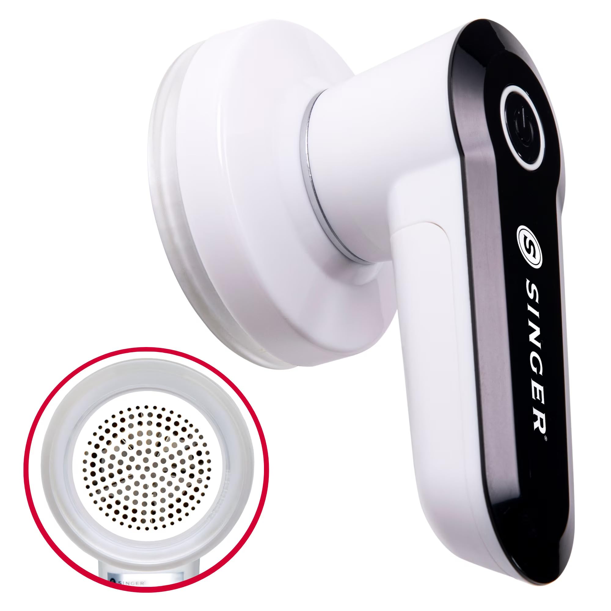 Singer Lint Remover Eliminador de Pelusas, Plástico y Metal, Jardín Blanco/​Opulento