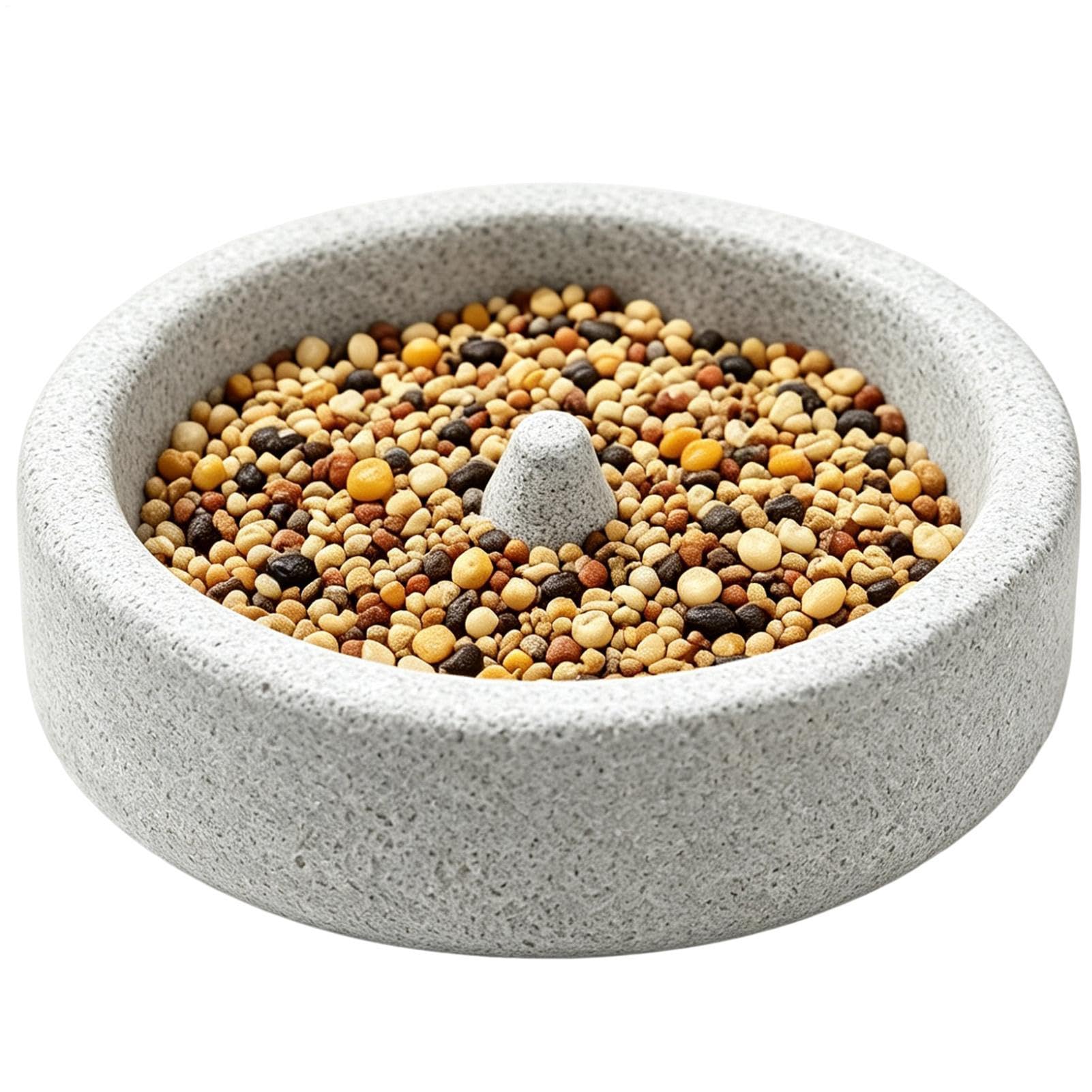 Bird Food Bowl Pumice Stone Wear Resistant Dish Watering Station
