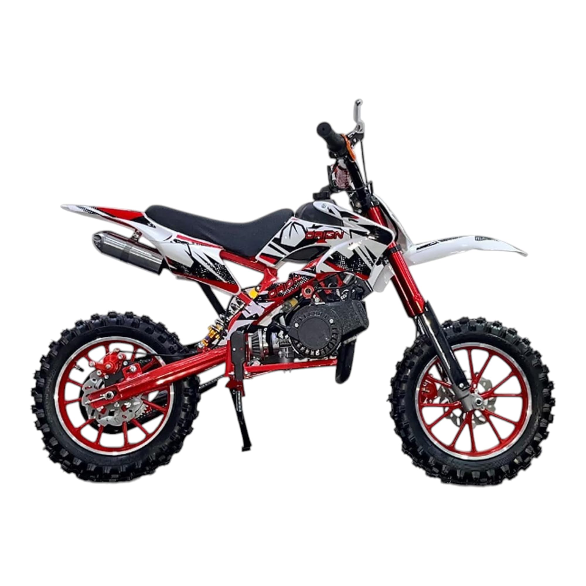 Amaze ZR Super 50cc Petrol Dirt Bike for Kids | 2 Stroke Mini Off Road Bike | Dual Start | Disc Brake | Rear Suspension | Max Speed 45 km/h | Kids Mini Motorcycle (Multicolor Chassis) (RED)-image-45