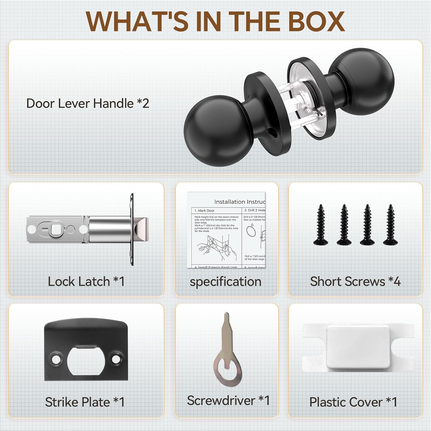 Contents of the Ulecoce Door Handle Box
