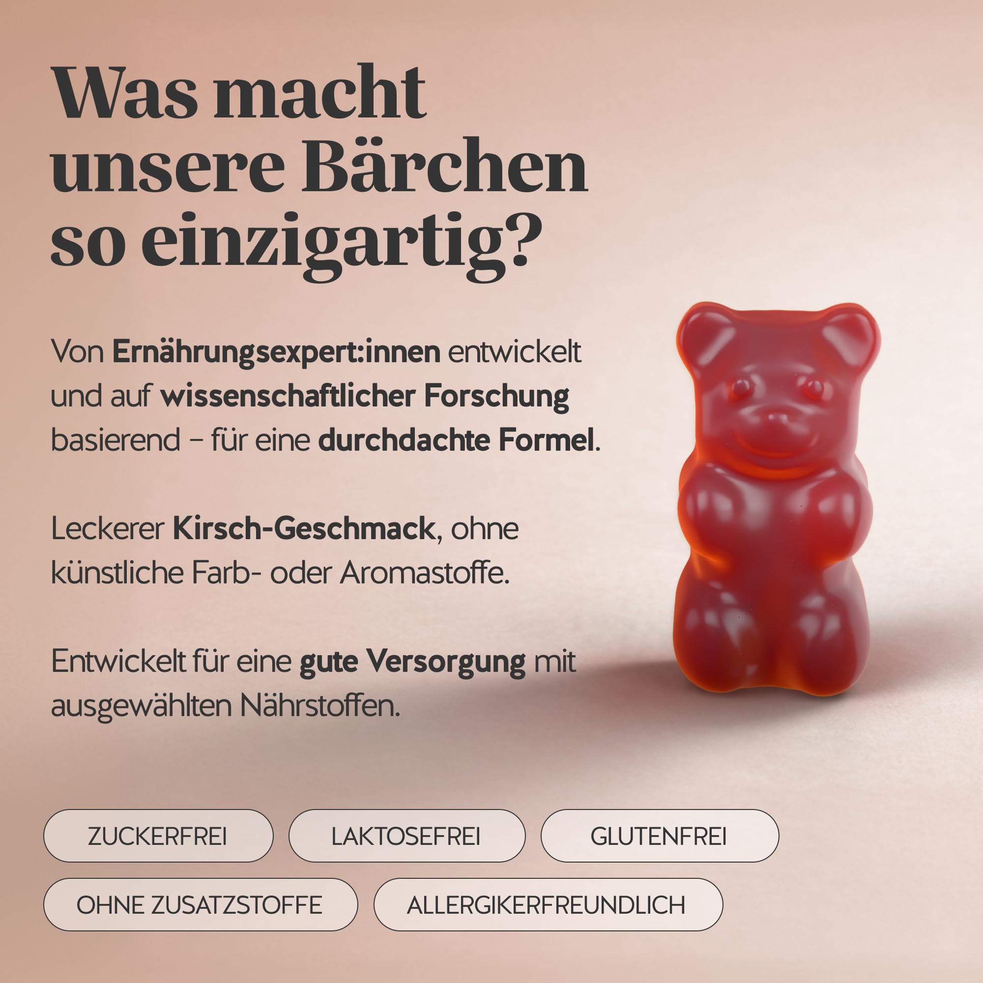 Forever Young Skin – Vitamin Collagen & Hyaluronic Acid – Anti-Aging Gummies – mit Vitamin C, E und Coenzym Q10 – 90 Stück (3 Monate) – zuckerfrei – Bears with Benefits