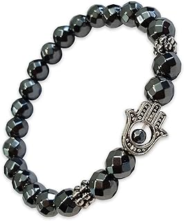 Young & Forever Gift D'vine Lotus Lion Tiger Charm Crystal Natural Stone Reiki Yoga Bracelet for Mens Women, One Size, Gemstone, Created Sapphire