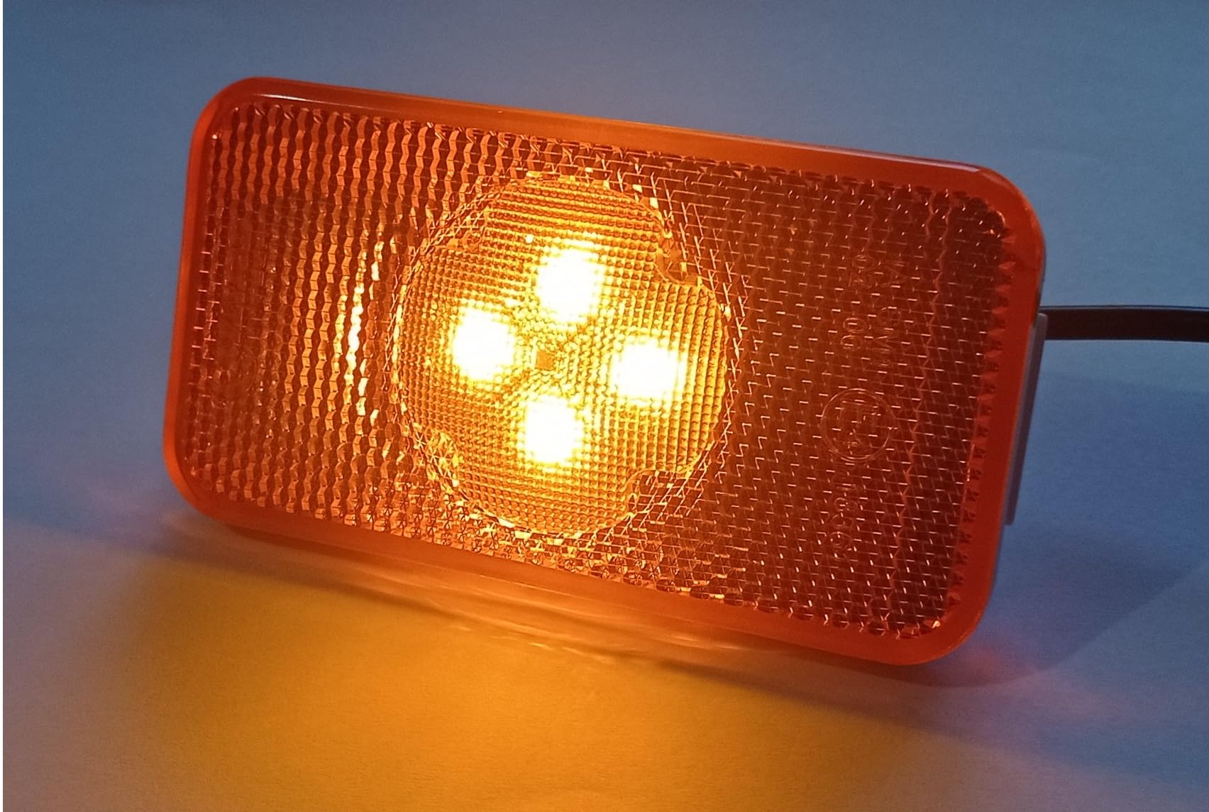 2 x feux de position latéraux à LED pour camion avec prise orange, réflecteur jaune, gauche droite pour VOLVO FH FM FL, RENAULT T, E4
