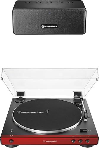 Vista 10 de Audio-Technica AT-LP60XBT-BK Tocadiscos inalámbricos de transmisión por correa completamente automática (negro) (ATLP60XBTBK)