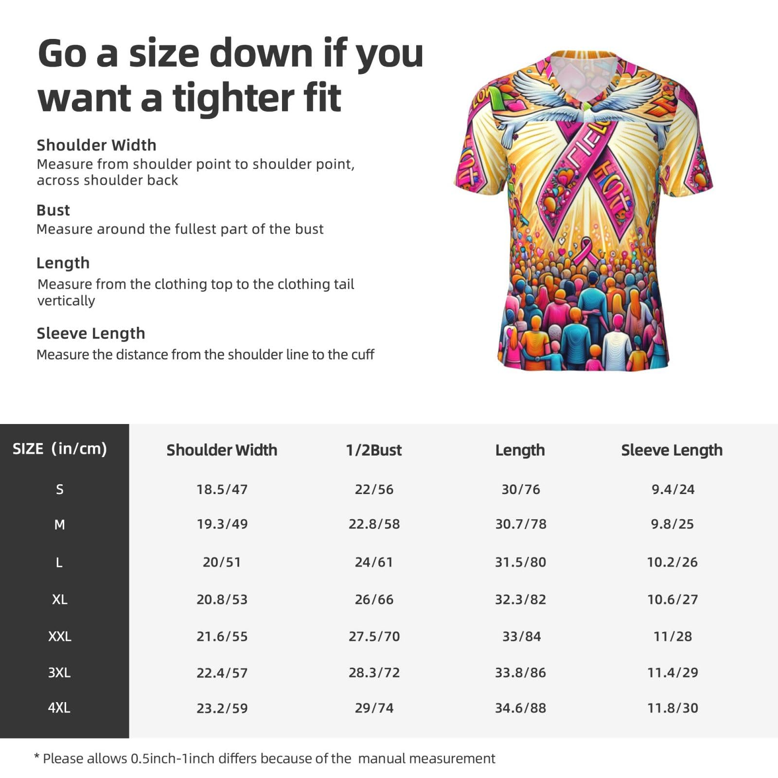 Stylish Athletic Sports Jersey Breast-Awareness-Cancer-Fight Men's Rugby Jersey Medium Black