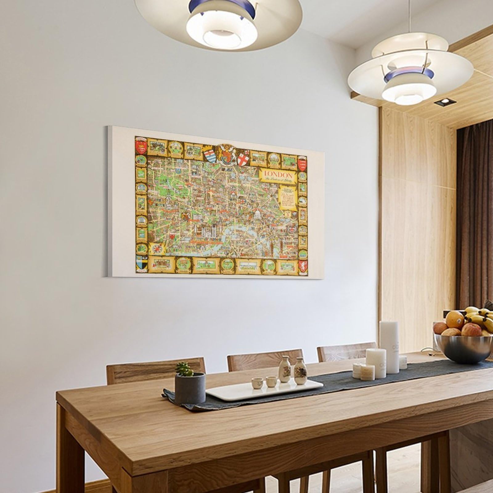 イギリス 古い地図 インテリア Amazon.co.jp: 1946イングランドの地図ロンドンシティイギリス