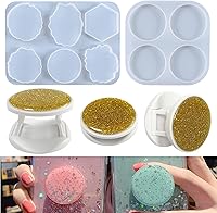 Vista 5 de On Top - Molde de resina para agarre de teléfono con 20 soportes para enchufes de teléfono en blanco, soporte de agarre para teléfono, soporte