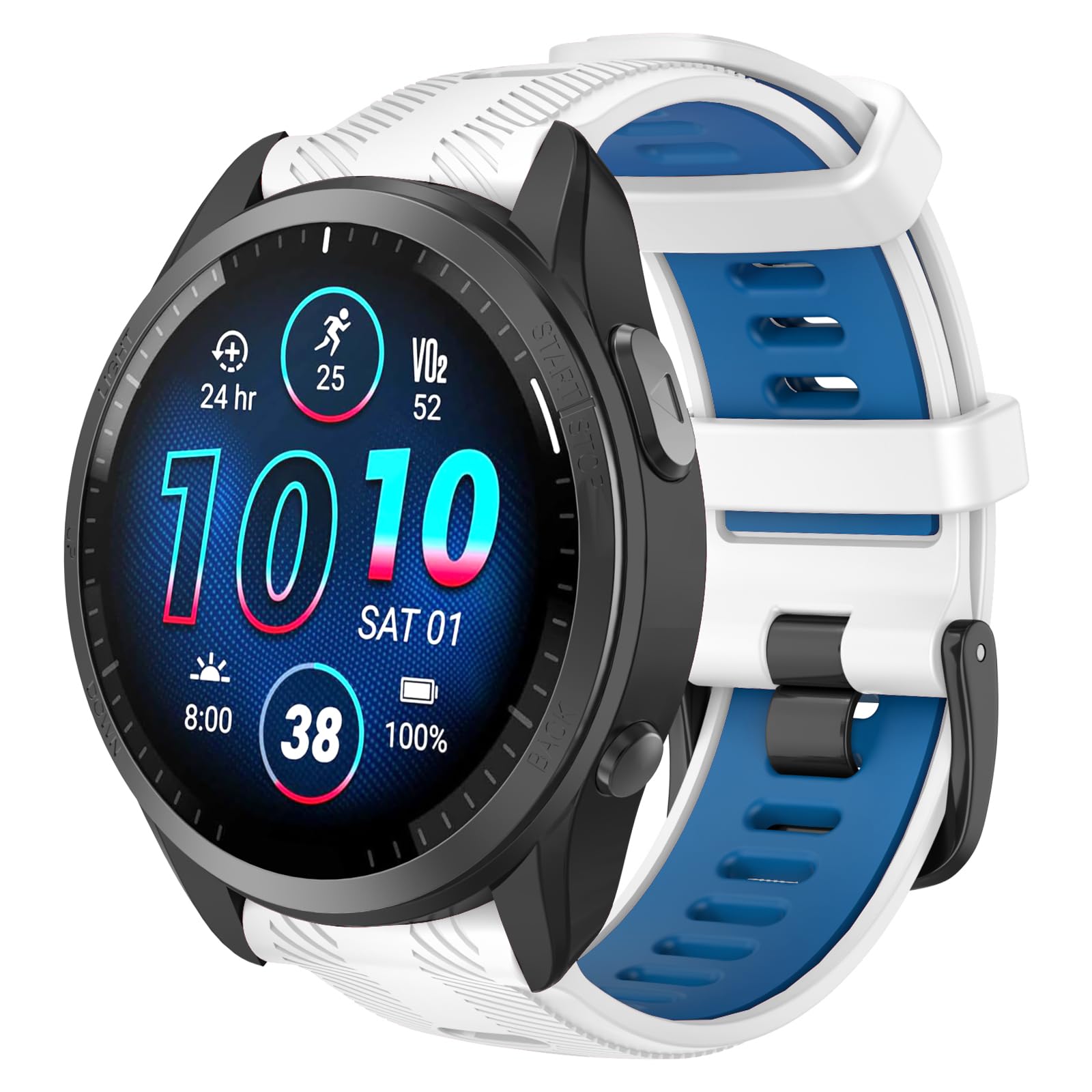 ISABAKE 22mm Watch Strap for Garmin Forerunner 965/955, Silicone Replacement Band for Forerunner 945/935, Fenix 5