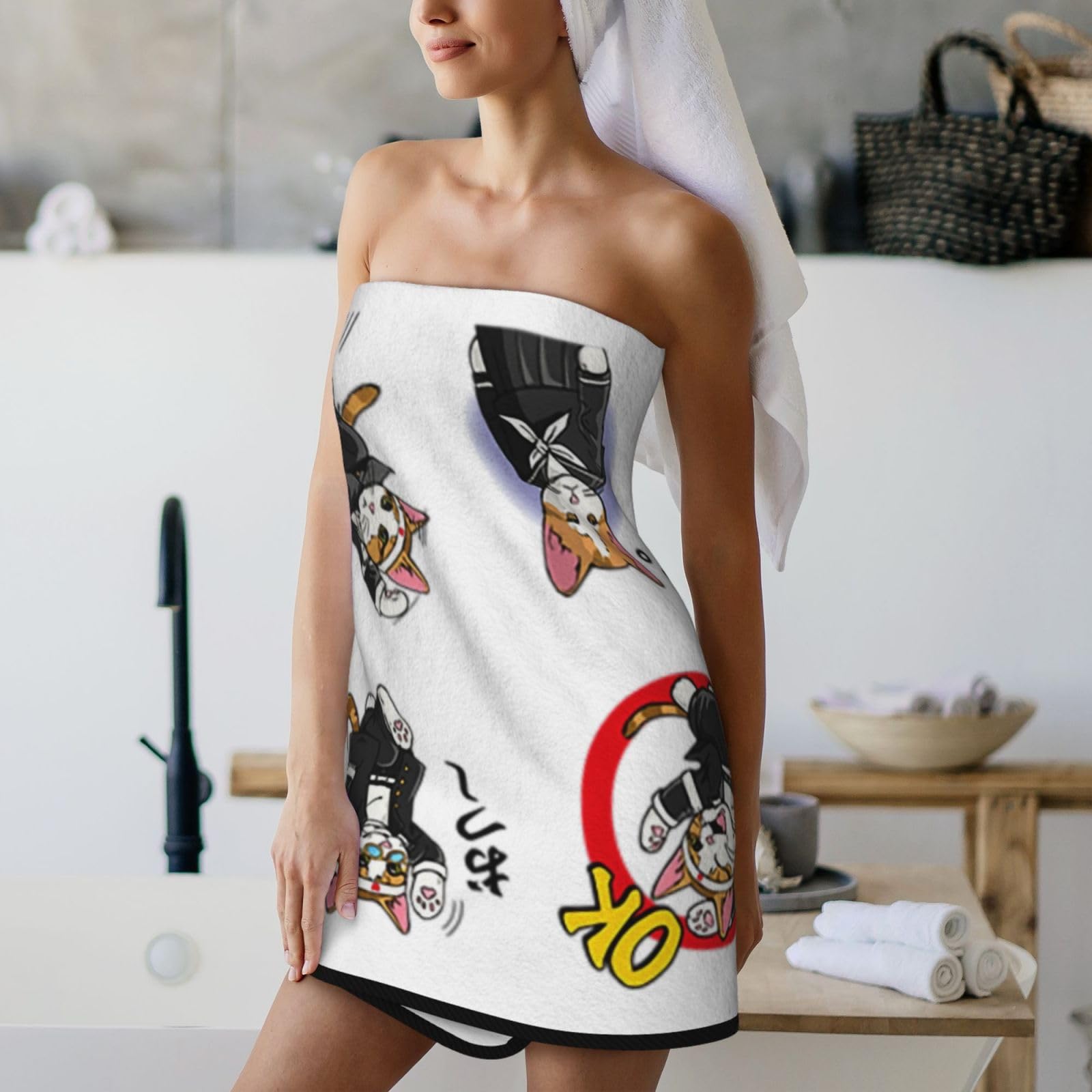 Amazon.co.jp: なめ猫 バスタオル ビーチタオル マイクロファイバー