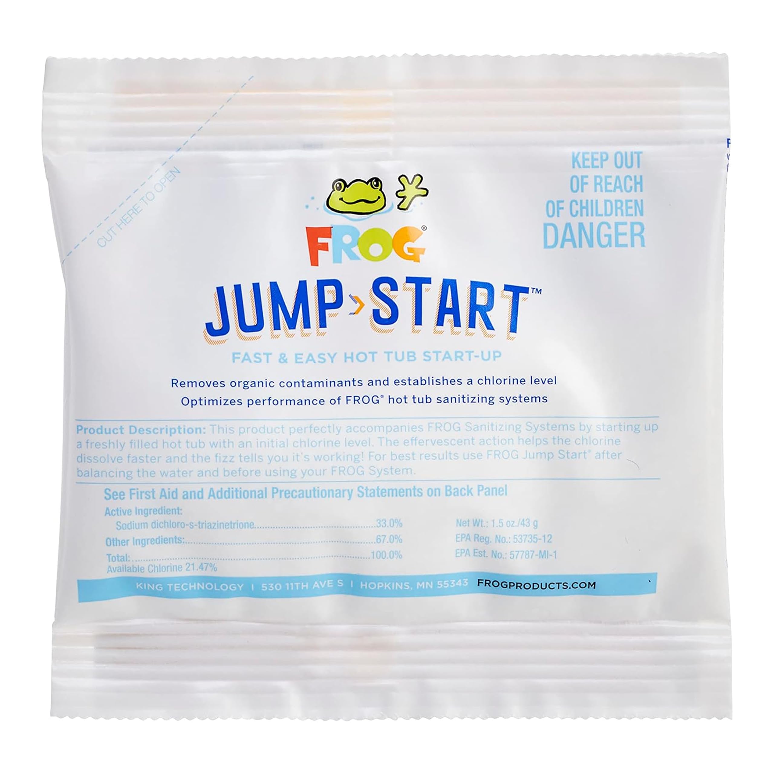 FROG Jump Start Start-up Shock for hot tubs - 1 Pack