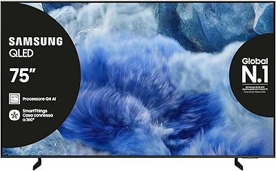 Samsung QLED 4K Vision AI Smart TV 75'' QE75Q8FAAUXZT, Q8F, Q4 AI Processor, 4K 