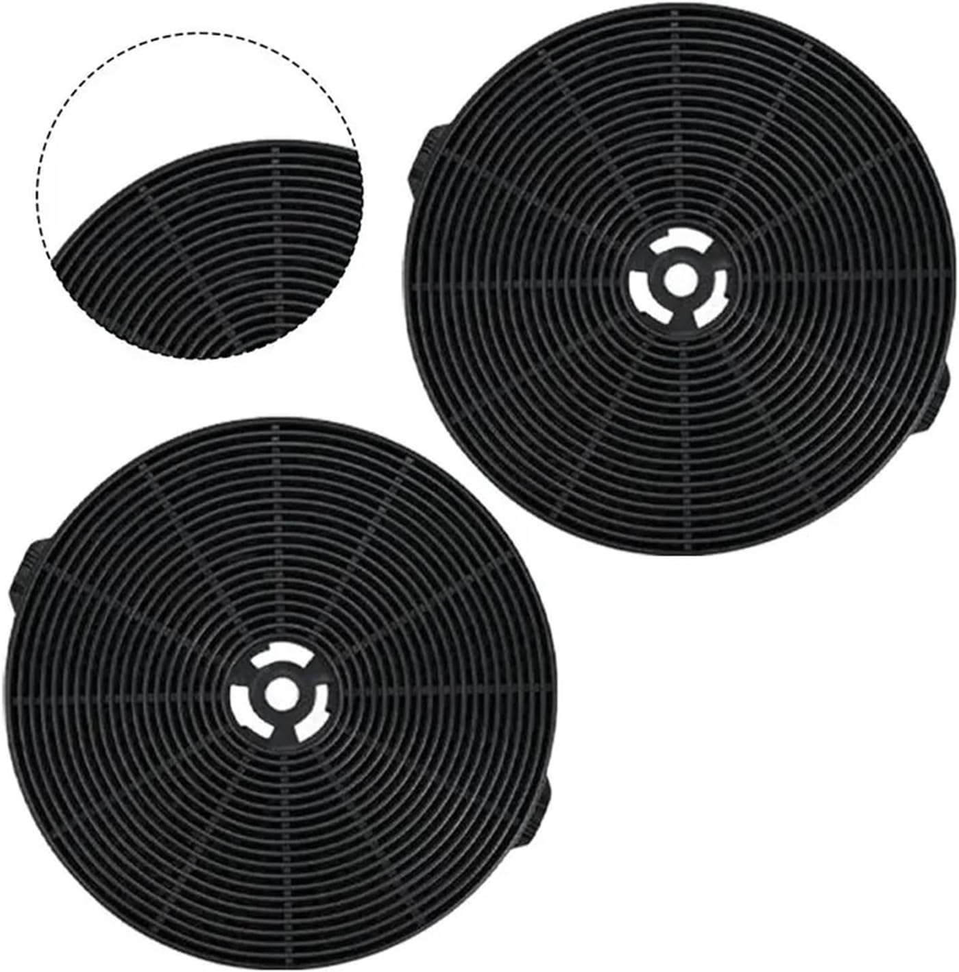 175mm*24mm Carbon Filter Kitchen Range Hood Accessories Filters 2PCS Kitchen Appliances Range Hood Parts