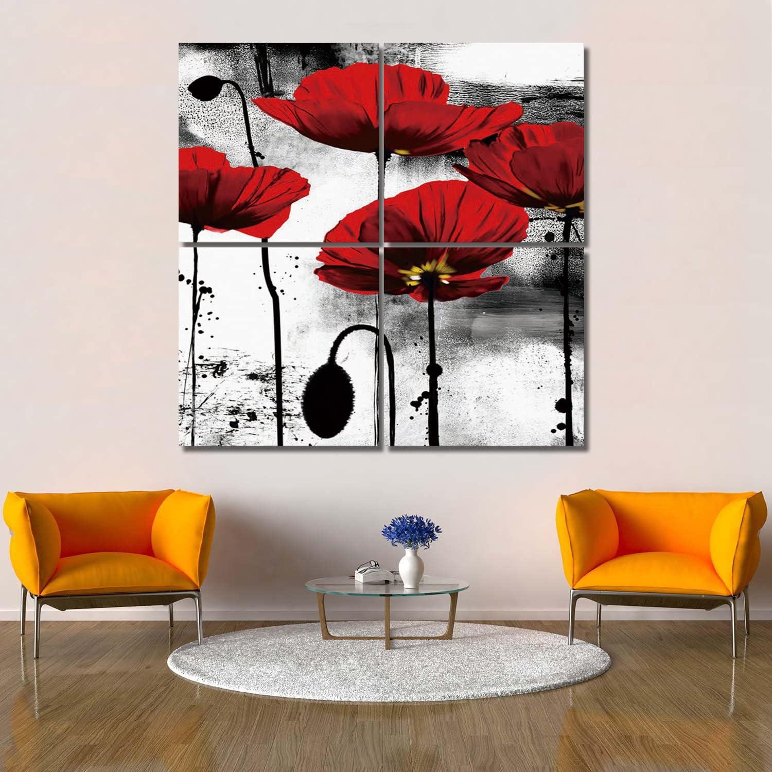 ARTSHOWING Floral Wall Art Canvas Print Framed Prints for