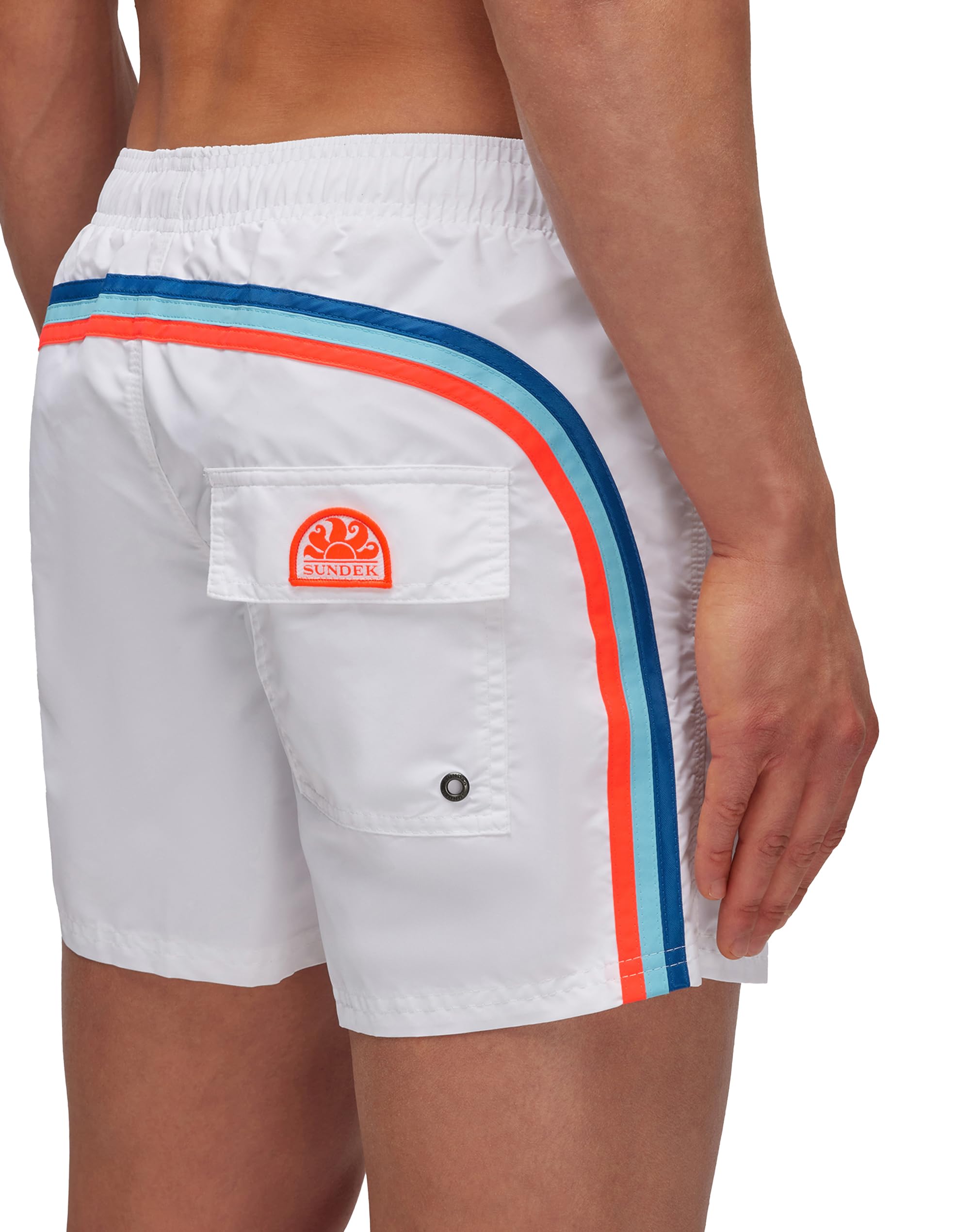 SUNDEK Boardshort, Costume da Bagno Corto, Vita Elasticata Iconic taffetà