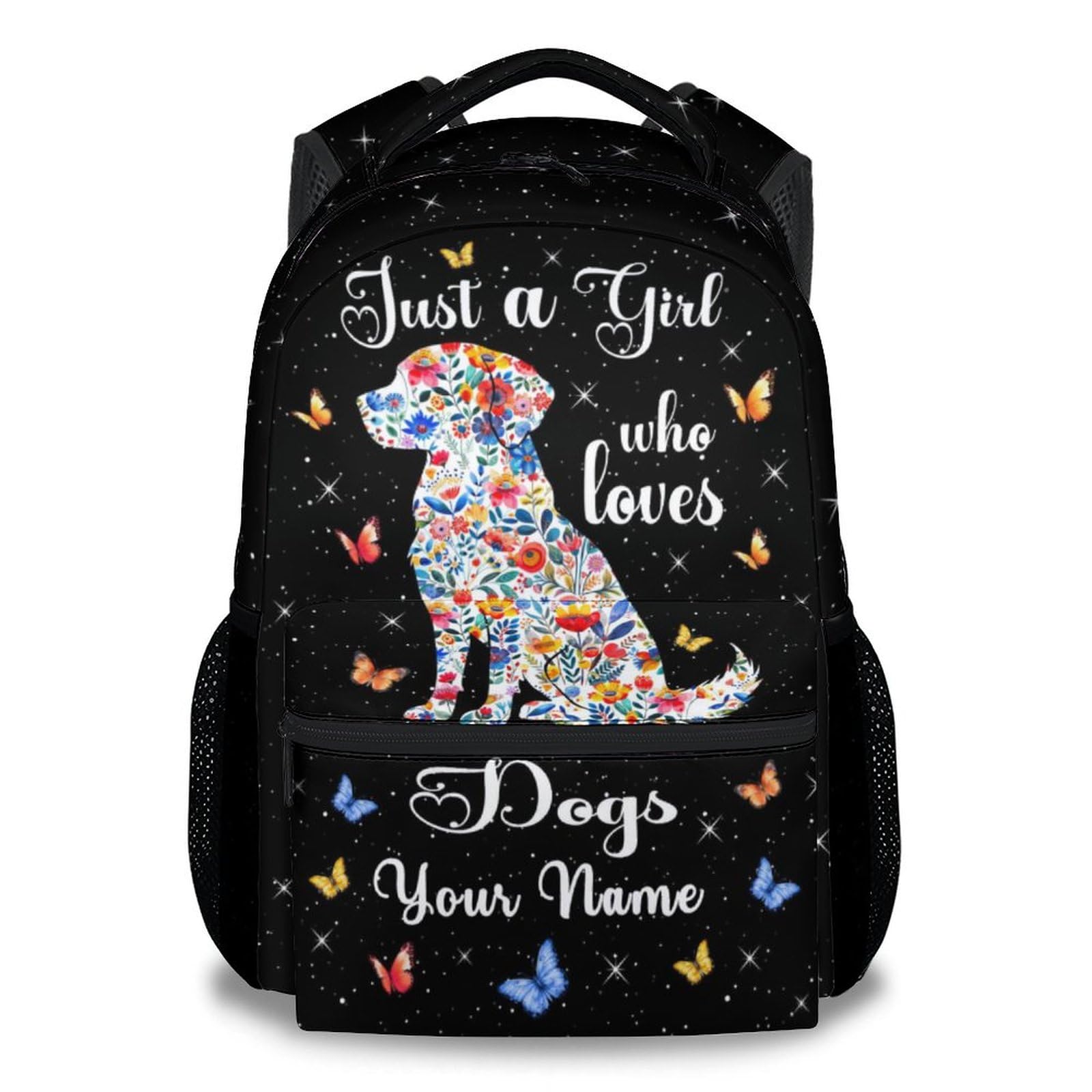 Personalized Kids Backpack for School - 17 Inch Dog Toddler Backpacks for Girls 2-4 - Fashion Portable Travel Bookbag