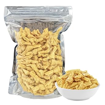 JTEDZI Dried Tofu Skin Knots, 1.1lb 500g Bean Curd Knots, Natural Soy Tofu Knots