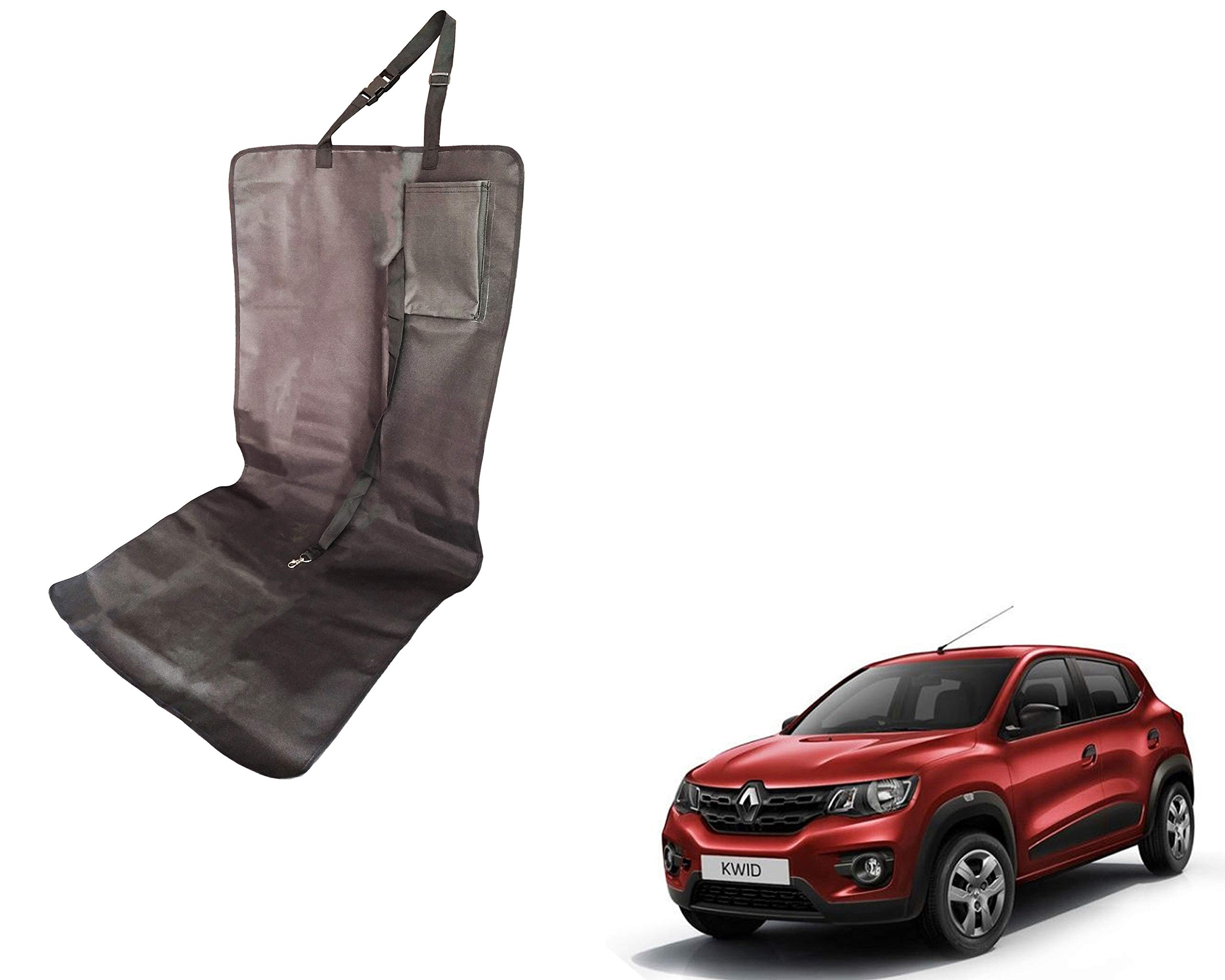 WolkomHome Waterproof Pet Dog cat Puppy Car Seat Protector pet Cover with Pocket & Dog Harness for Renault Kwid (B08RWRYHFG) Amazon Price History, Amazon Price Tracker