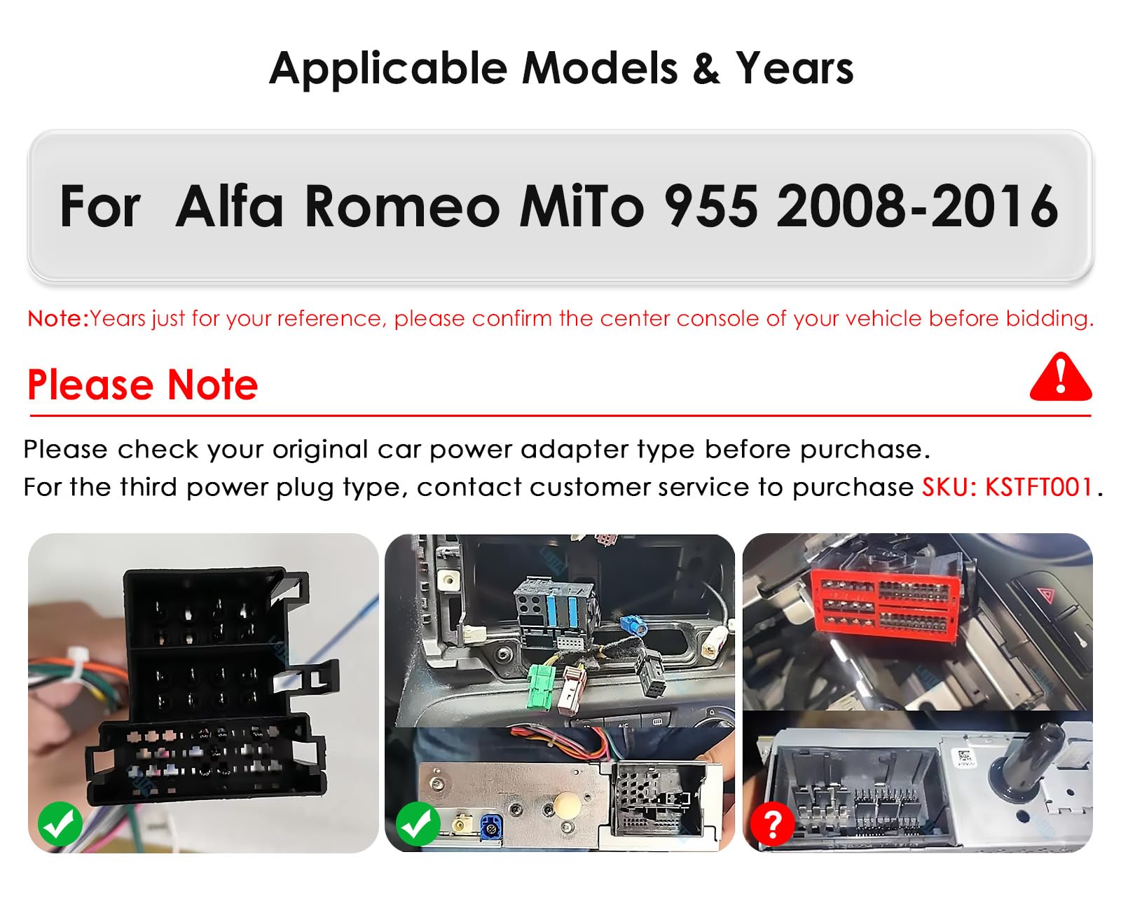 Autoradio Android 13 9" per Alfa Romeo MiTO 955 2008-2016 con Carplay Wireless Android Auto 8-Core 4G+32G Display QLED WiFi Navigazione Bluetooth 5.0