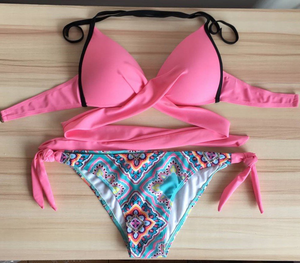 Maillot de bain grande taille confortable bikini ZUBJN coloré